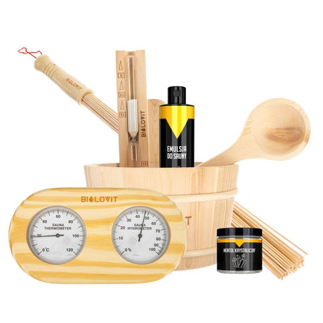 Bilovit Sauna Accessories Set - 7 Items