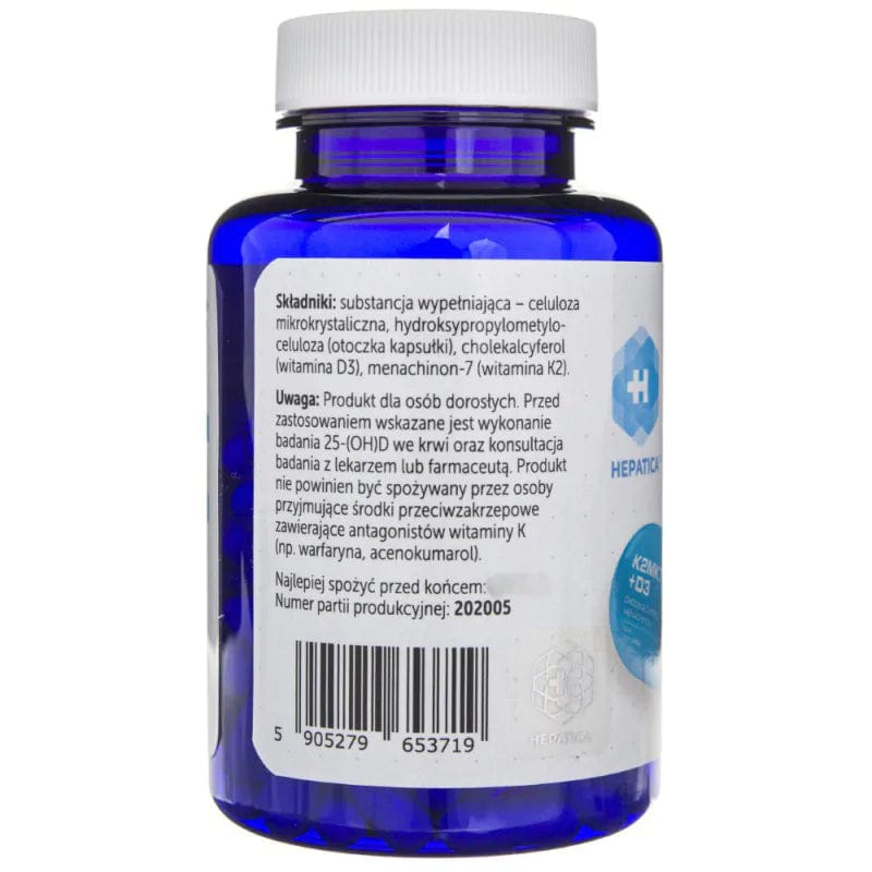 Hepatica Vitamin K2mk7 + D3 - 120 Capsules