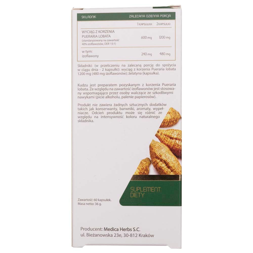 Medica Herbs Kudzu Root 600 mg - 60 Capsules