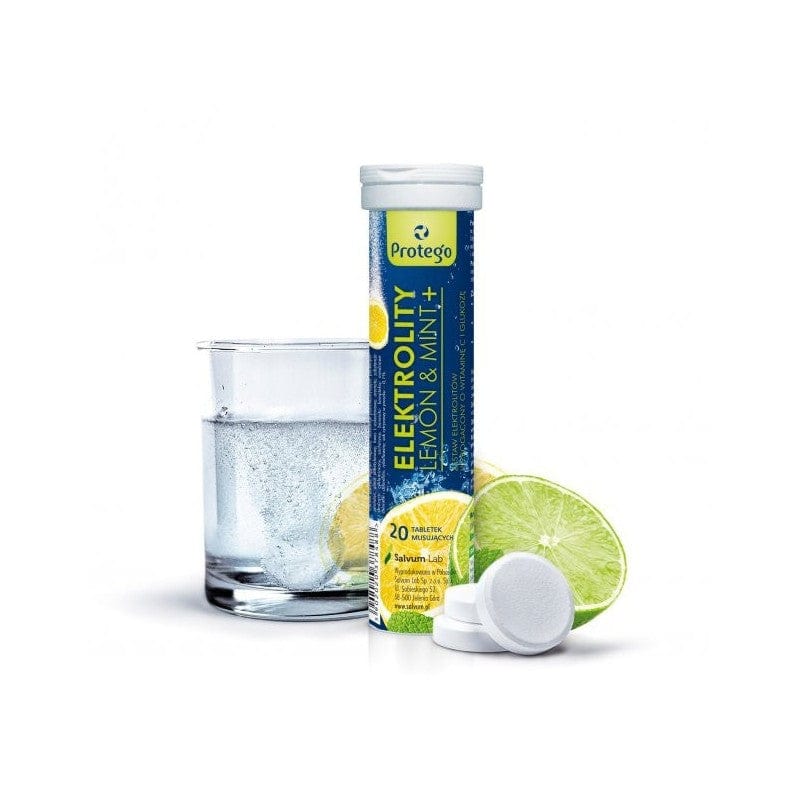 Protego Electrolytes, Lemon&Mint+ - 20 Tablets