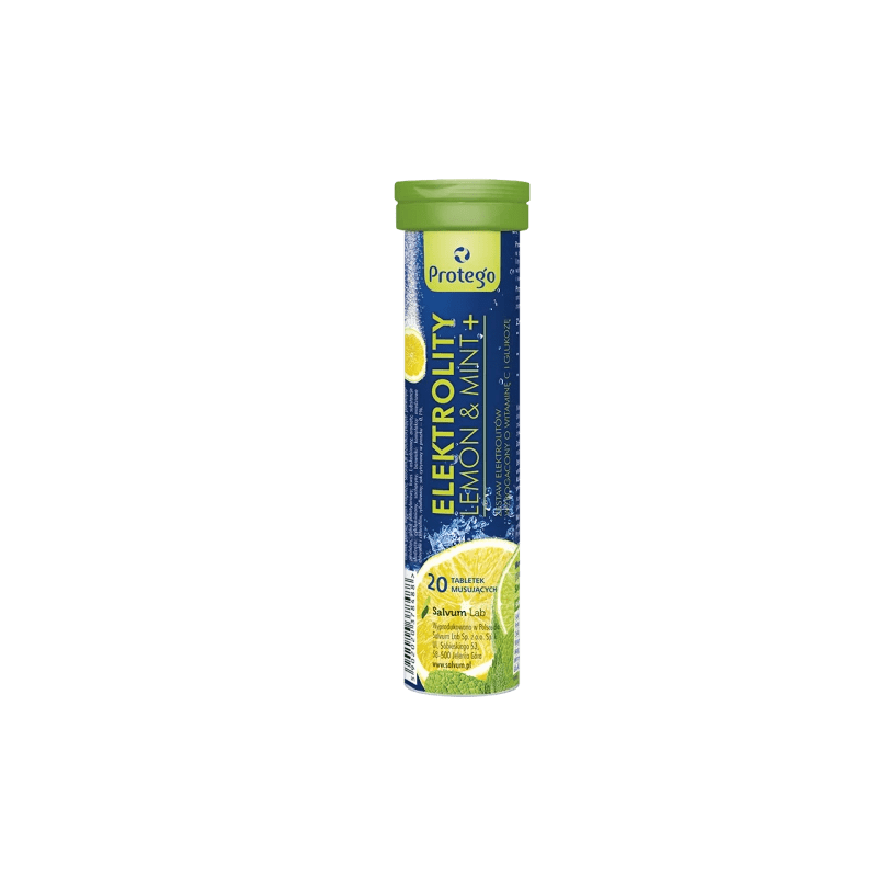 Protego Electrolytes, Lemon&Mint+ - 20 Tablets